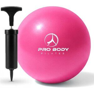 Pilates Small Exercise Ball with Pump - 9 Inch Workout Ball for Stability, Barre